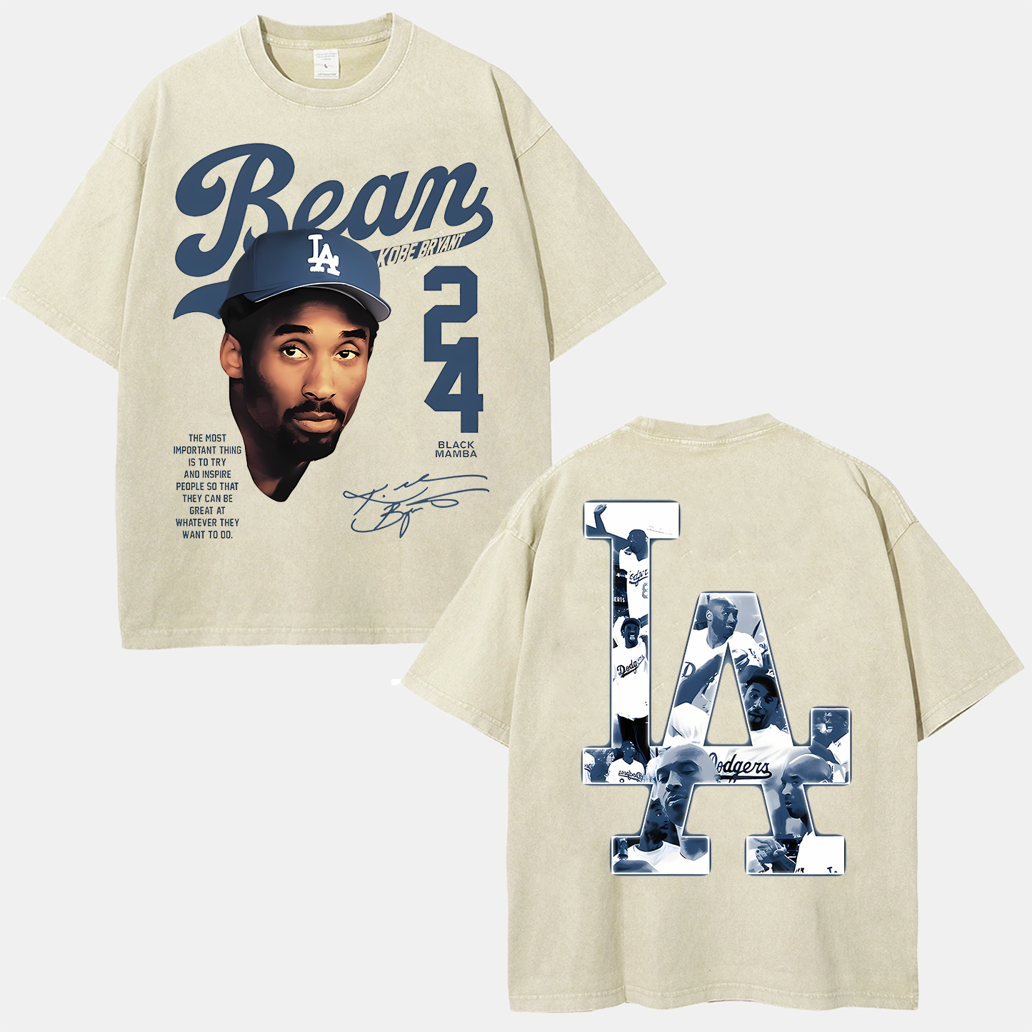 Kobe Bryant 24 Tee Mamba Mentality Unisex Washed Cotton T-shirts