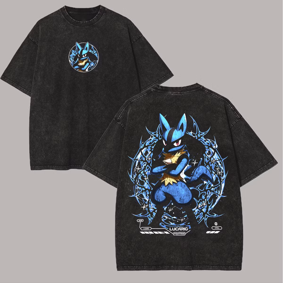 Lucario Vintage Unisex Washed T-Shirt