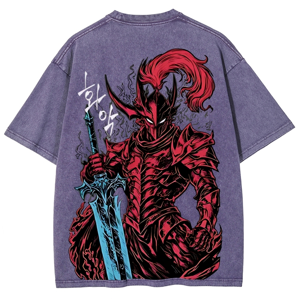 Igris Solo Leveling Vintage Unisex Washed T-Shirt