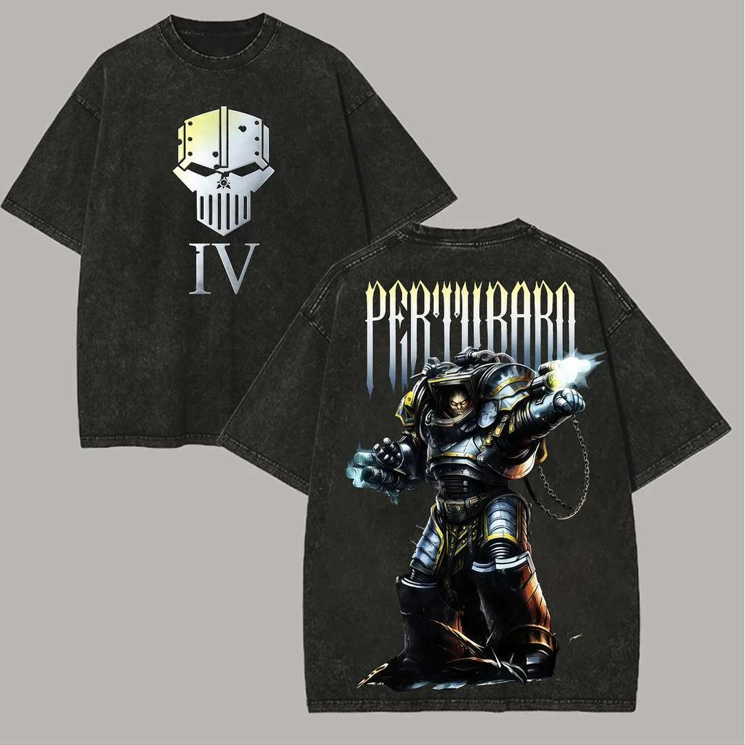 Warhammer 40k Perturabo Printed Unisex Washed T-Shirt