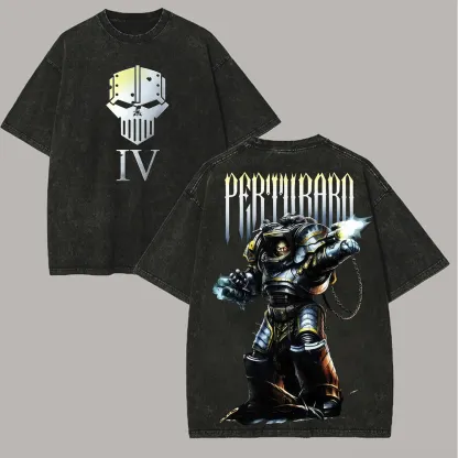Warhammer 40k Perturabo Printed Unisex Washed T-Shirt