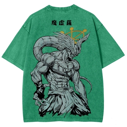 Jujutsu Kaisen Mahoraga Printed Unisex Washed T-Shirt