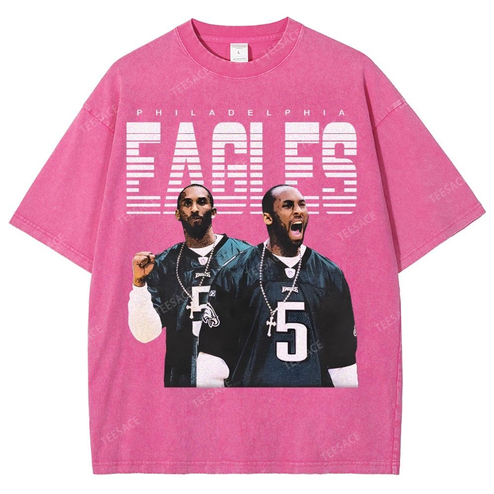 VINTAGE Unisex-Adult TEE | EAGLES KOBE Classic Washed Denim
