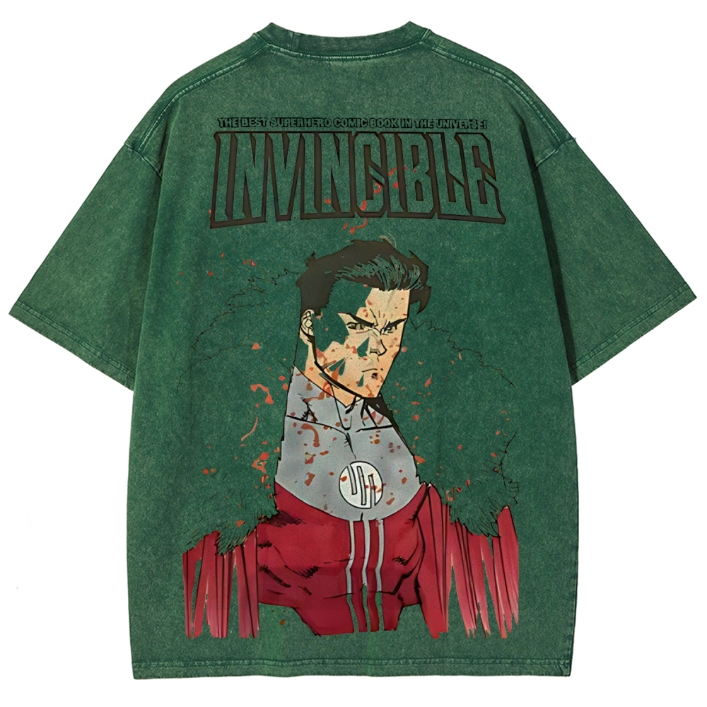 Invincible Printed Unisex Washed T-Shirt