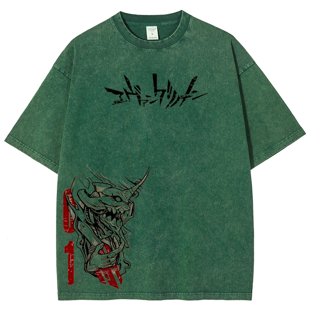 Eva Unit-01  Vintage Unisex Washed T-Shirt | Neon Genesis Evangelion