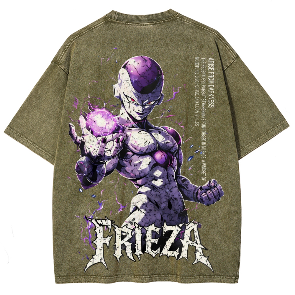 Frieza Dragon Ball Printed Unisex Washed T-Shirt