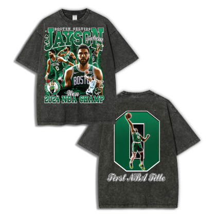 Unisex Fit Washed Jayson Tatum T-Shirt 2504014000