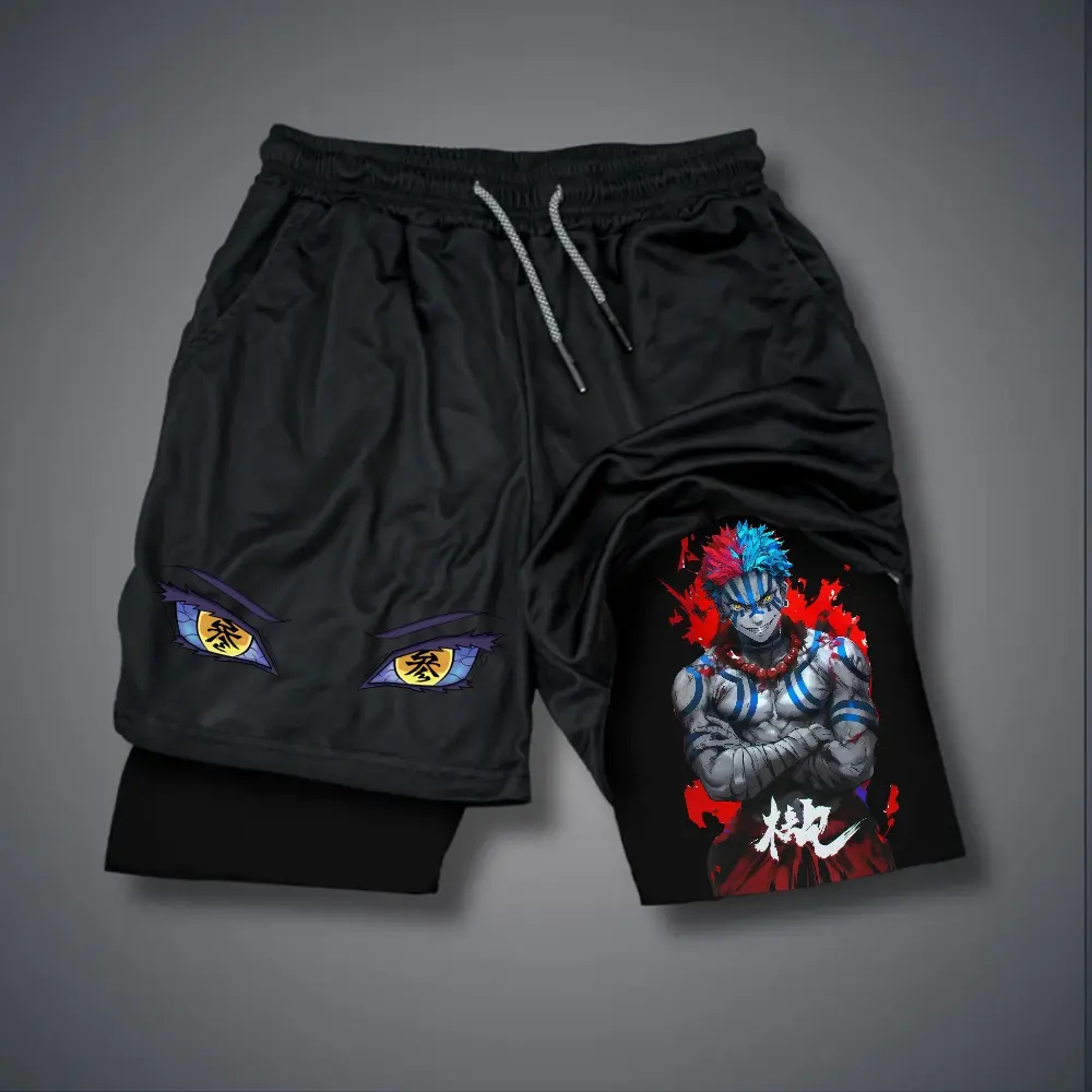 Demon Slayer Akaza  Print Men's Fitness Shorts