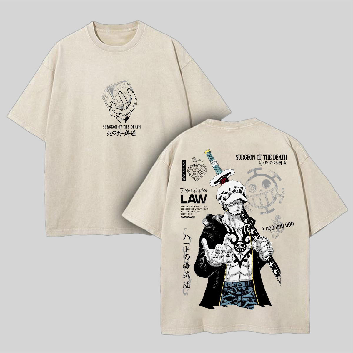 Trafalgar D. Water Law Vintage Graphic T-Shirt | One Piece