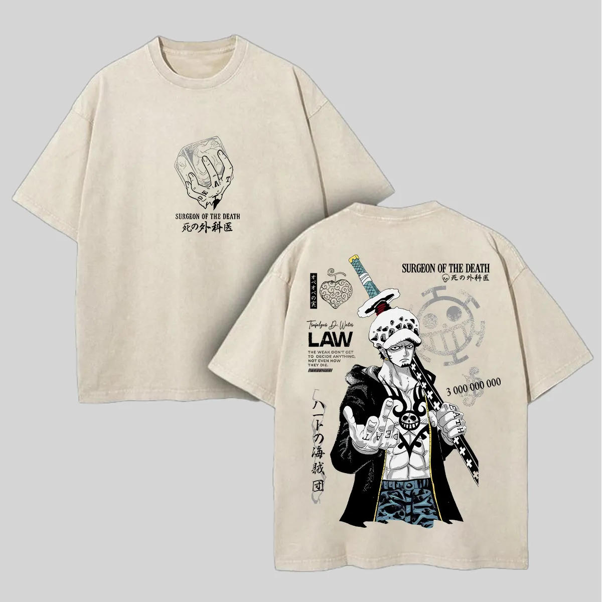 Trafalgar D. Water Law Vintage Graphic T-Shirt | One Piece