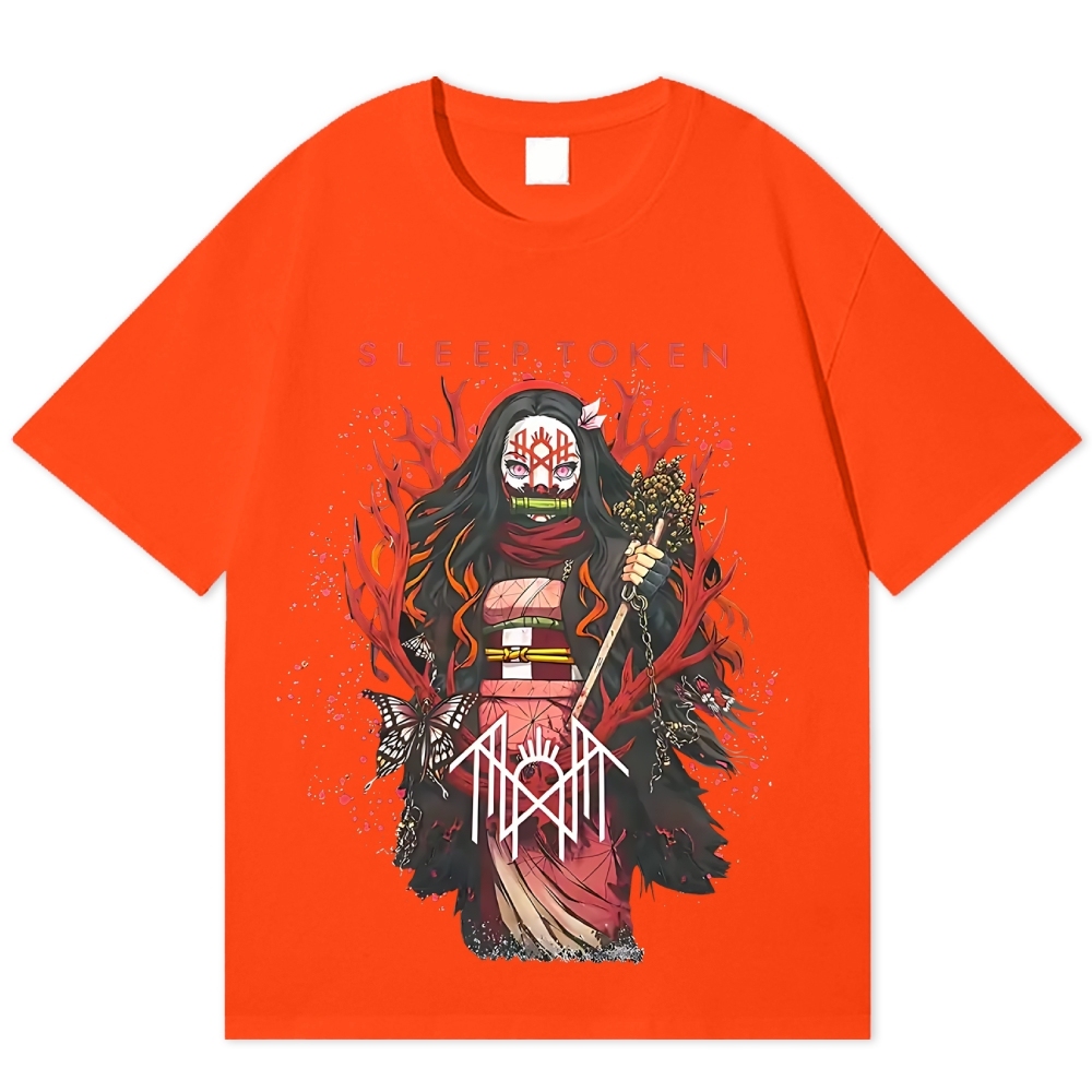 Sleep Token Demon Slayer Nezuko Kamado Unisex Cotton Crew Neck T-shirt