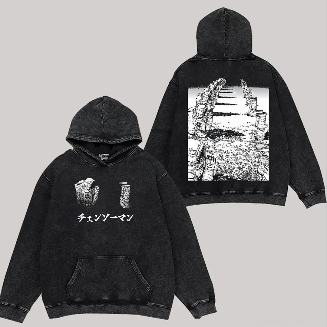 Chainsaw Man Printed Unisex Washed T-Shirt