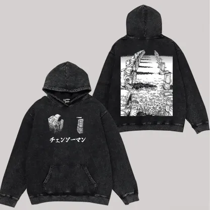 Chainsaw Man Printed Unisex Washed T-Shirt