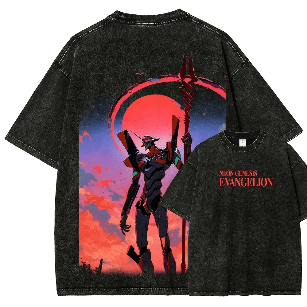Neon Genesis Evangelion Vintage Unisex Washed T-Shirt