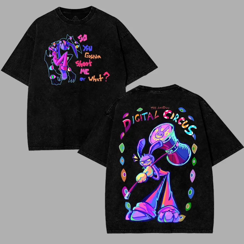 Jax The Amazing Digital Circus Printed Unisex Washed T-Shirt 