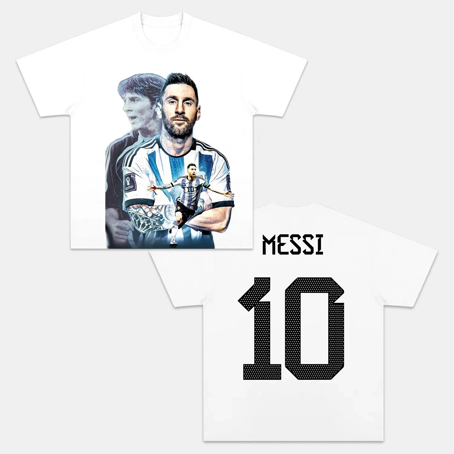 Unisex-Adult Ultra Cotton Washed T-Shirt Graphic  2024 LEO MESSI TEE