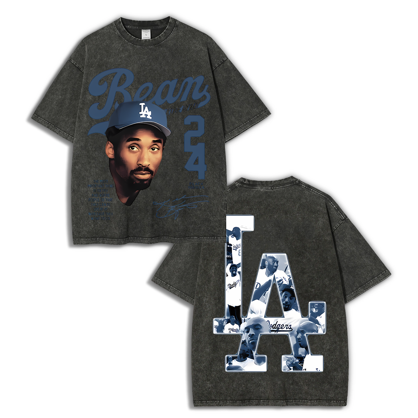 Kobe Bryant 24 Tee Mamba Mentality Unisex Washed Cotton T-shirts