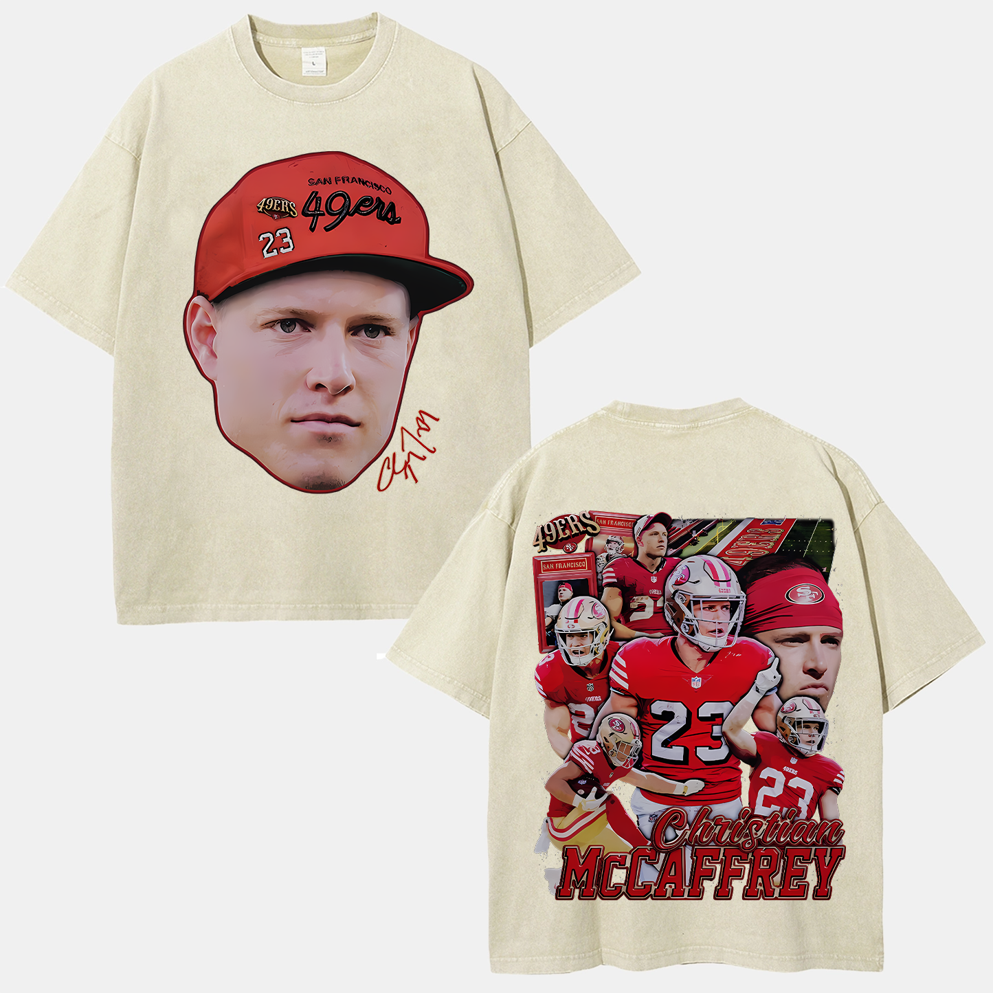 Unisex Fit Washed T-Shirt Christian McCaffrey Tee
