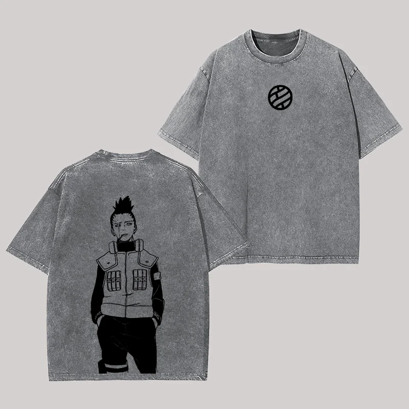 Naruto Shikamaru Nara Printed Unisex Washed T-Shirt