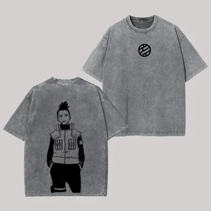 Naruto Shikamaru Nara Printed Unisex Washed T-Shirt