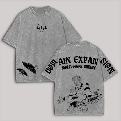 Jujutsu Kaisen Ryomen Sukuna Printed Unisex Washed T-Shirt