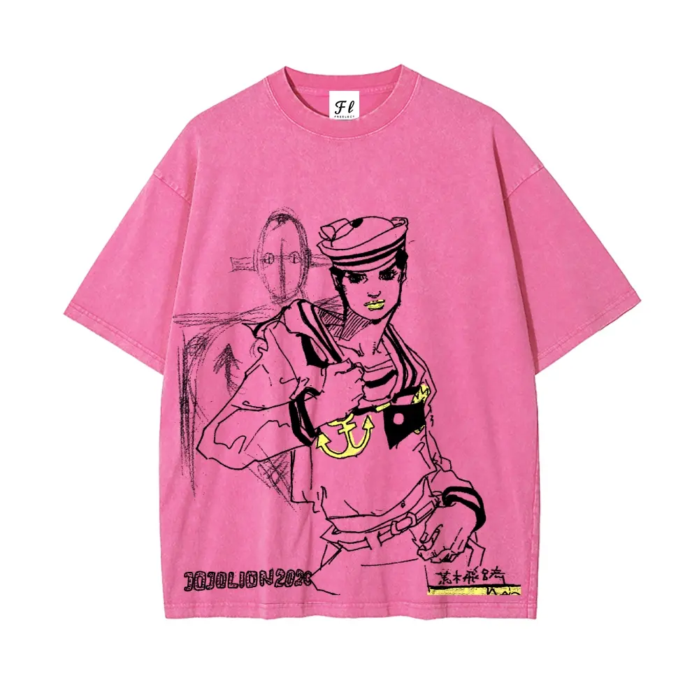 Josuke Higashikata JoJo's Bizarre Adventure  Printed Unisex Washed T-Shirt