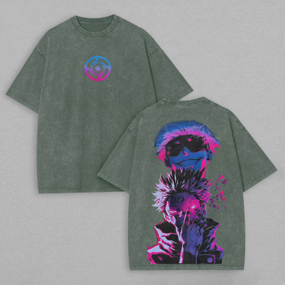Jujutsu Kaisen Printed Unisex Washed T-Shirt