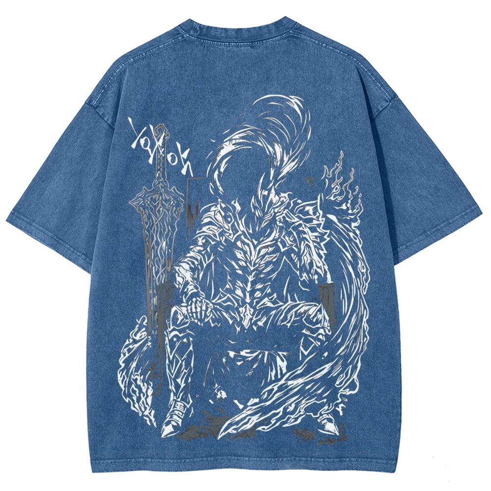 Solo Leveling Igris Printed Unisex Washed T-Shirt