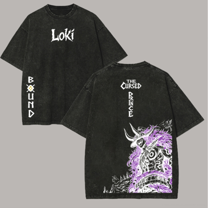 One Piece Prince Loki Printed Unisex Washed T-Shirt