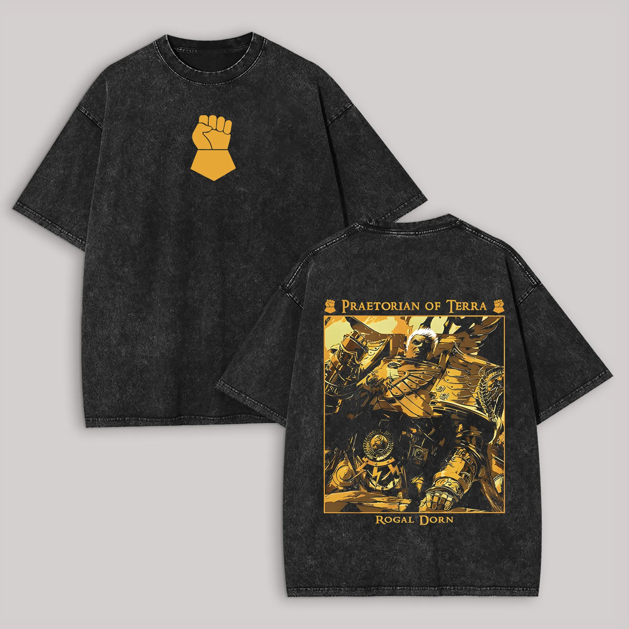 Warhammer 40K Imperial Fists Printed Unisex Washed T-Shirt