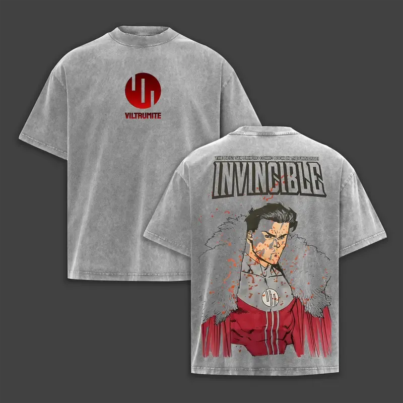 Invincible Printed Unisex Washed T-Shirt