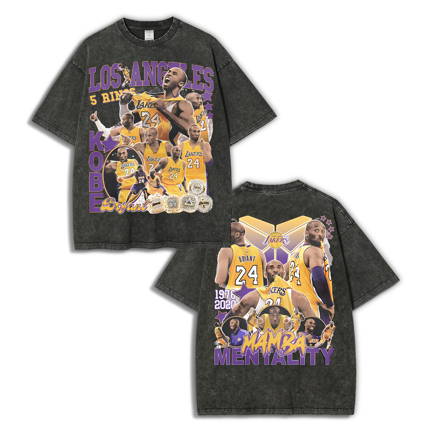 Kobe Tee 24  Unisex Fit Washed T-Shirt 