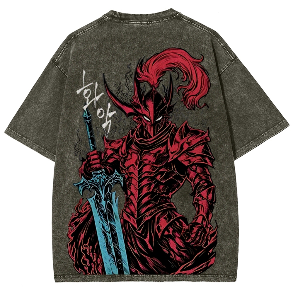 Igris Solo Leveling Vintage Unisex Washed T-Shirt