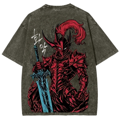 Igris Solo Leveling Vintage Unisex Washed T-Shirt