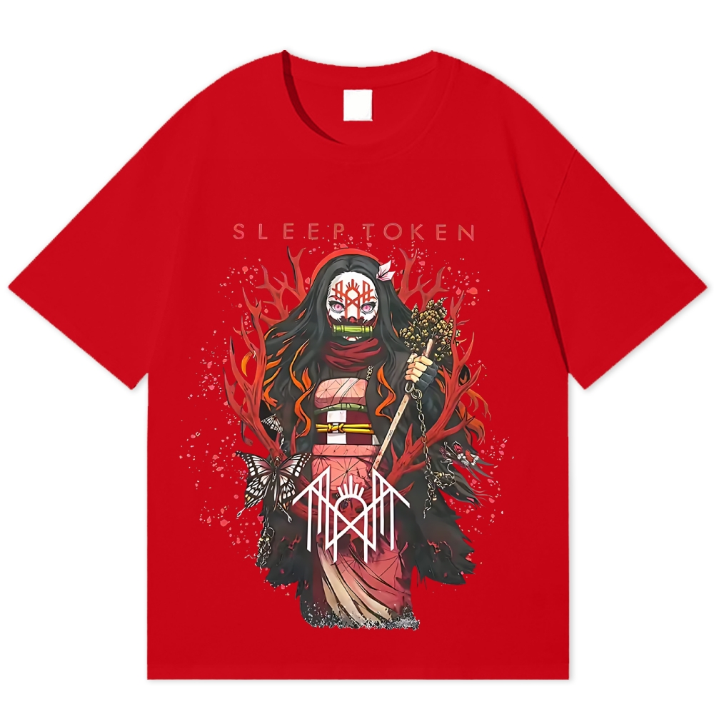 Sleep Token Demon Slayer Nezuko Kamado Unisex Cotton Crew Neck T-shirt