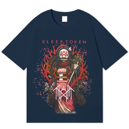 Sleep Token Demon Slayer Nezuko Kamado Unisex Cotton Crew Neck T-shirt