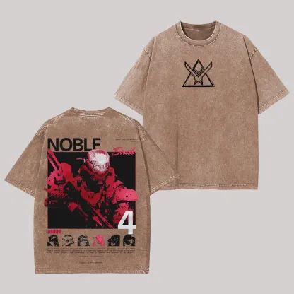 Halo: Reach Noble Team Printed Unisex Washed T-Shirt