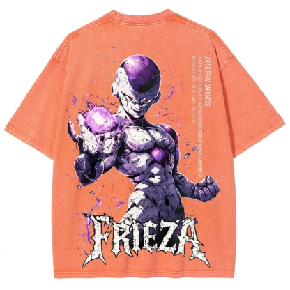 Frieza Dragon Ball Printed Unisex Washed T-Shirt