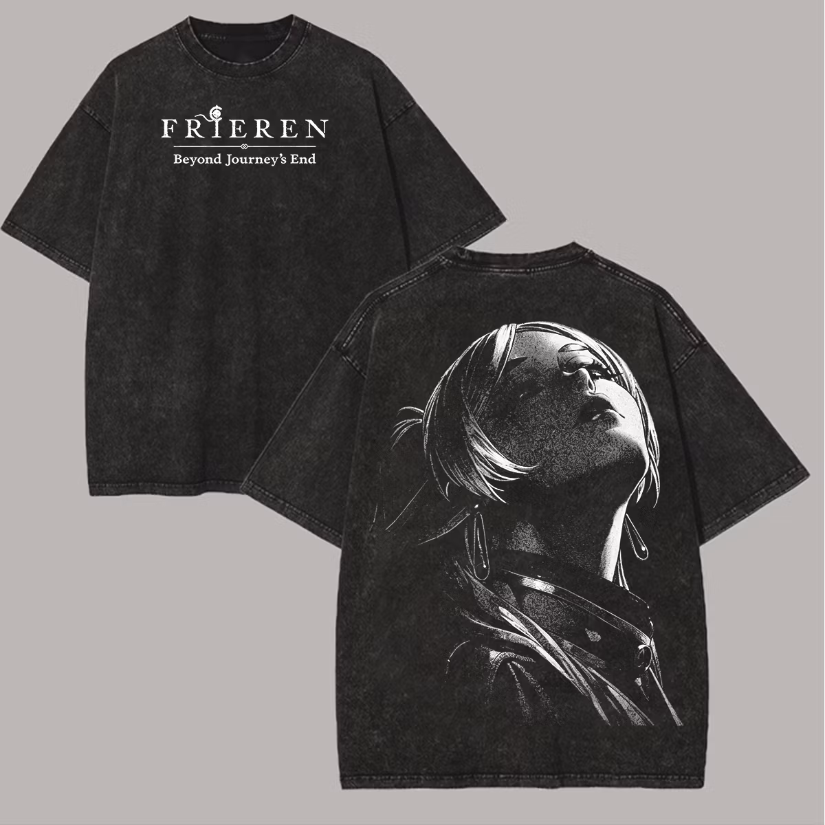 Frieren: Beyond Journey's End Printed Unisex Washed T-Shirt