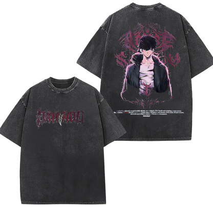 Solo Leveling Printed Unisex Washed T-Shirt