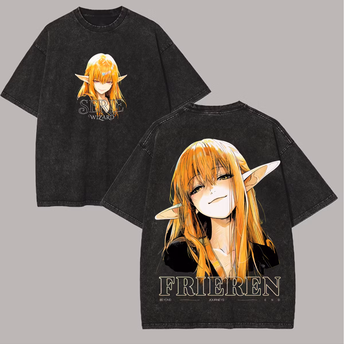 Frieren: Beyond Journey's End Printed Unisex Washed T-Shirt