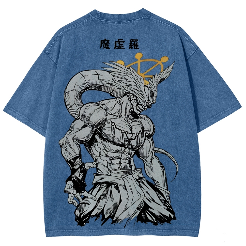 Jujutsu Kaisen Mahoraga Printed Unisex Washed T-Shirt