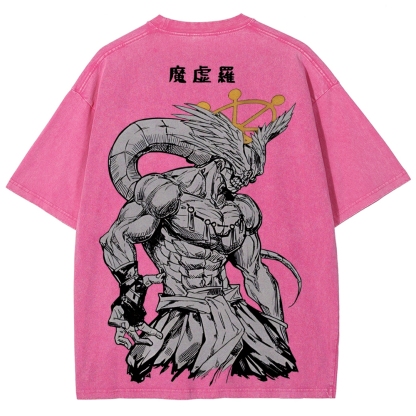 Jujutsu Kaisen Mahoraga Printed Unisex Washed T-Shirt