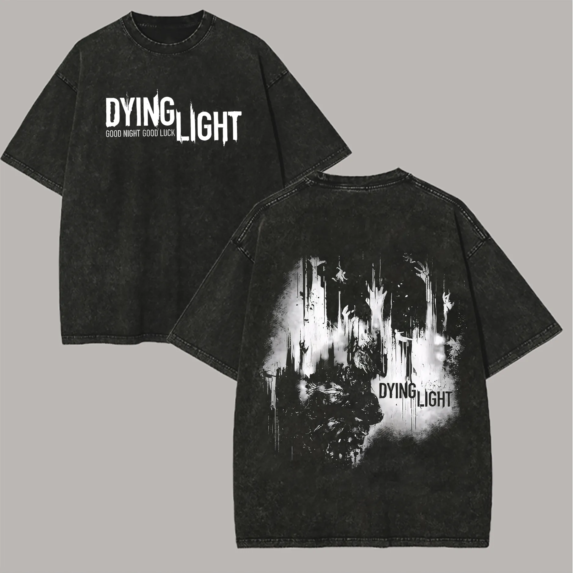 Dying Light Printed Unisex Washed T-Shirt
