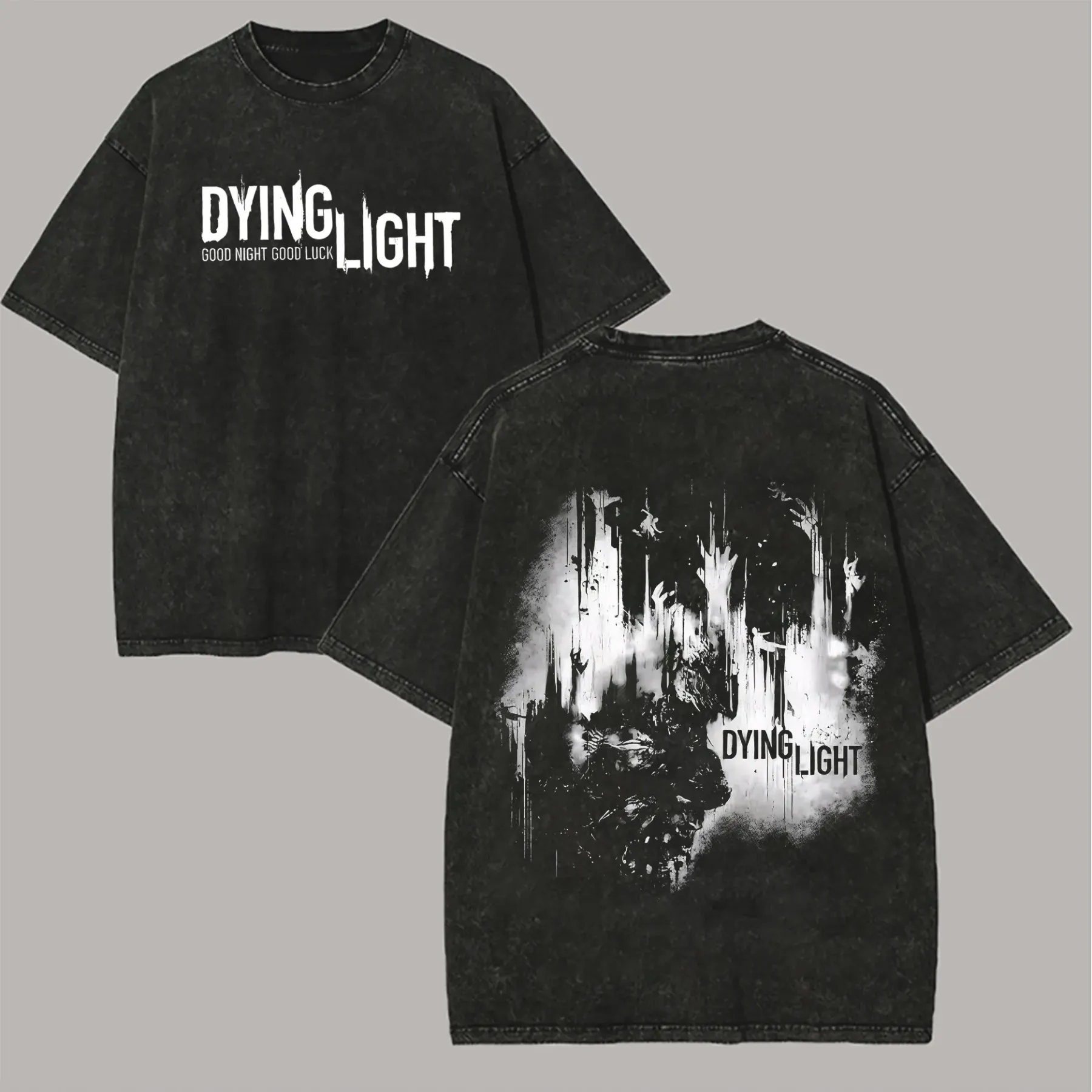 Dying Light Printed Unisex Washed T-Shirt