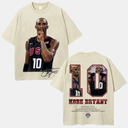 Unisex-Adult Ultra Cotton Washed T-Shirt Graphic CAPTAIN AMERICA -KOBE Vintage Tee