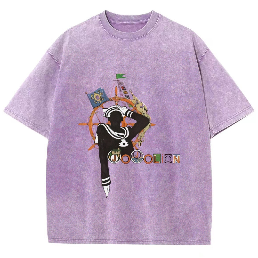 Josuke Higashikata JoJo's Bizarre Adventure  Printed Unisex Washed T-Shirt