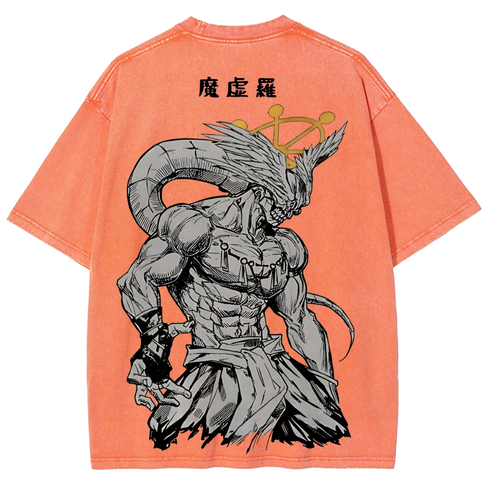 Jujutsu Kaisen Mahoraga Printed Unisex Washed T-Shirt