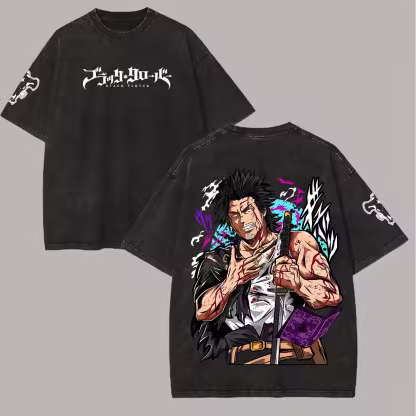 Black Clover Vintage Unisex Washed T-Shirt