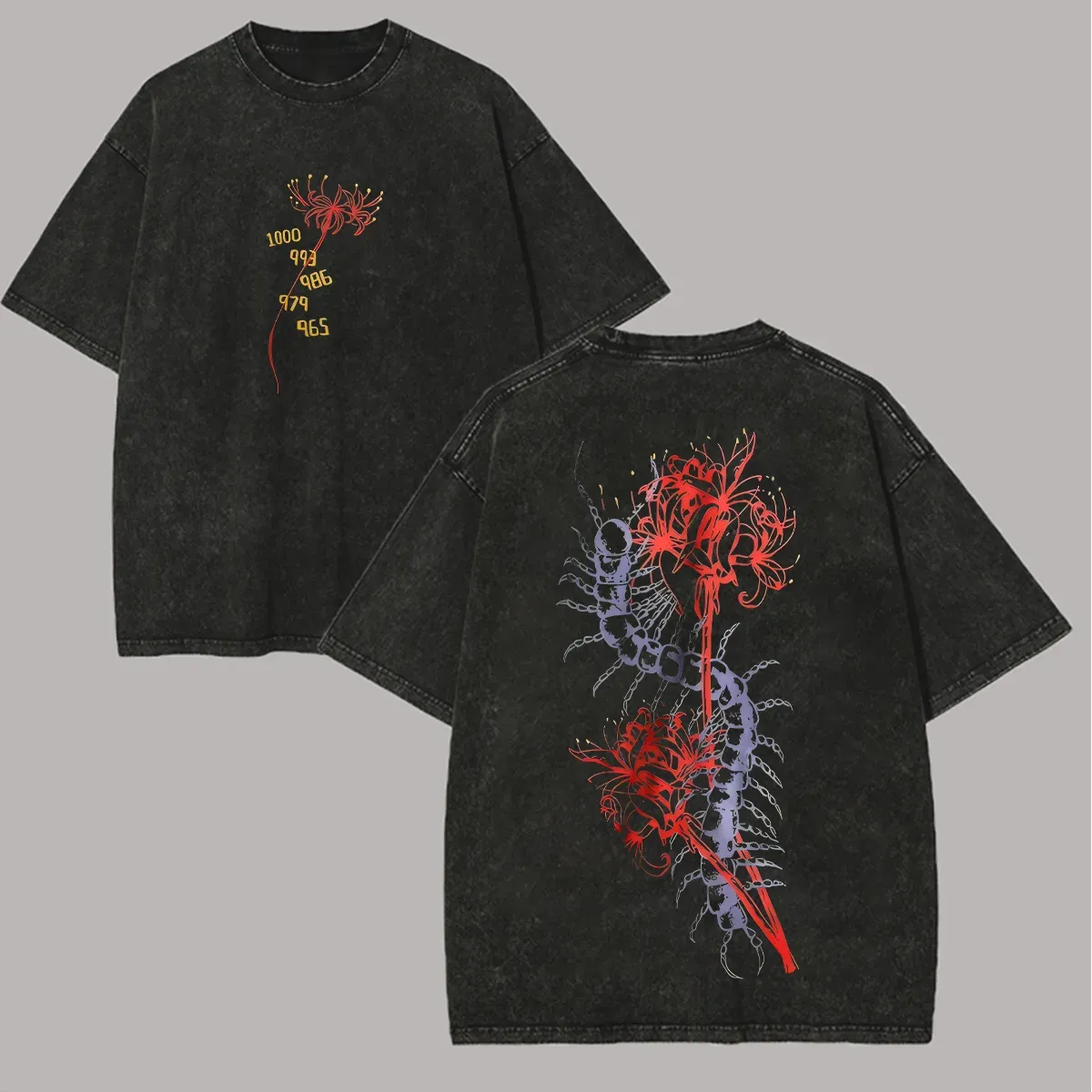 Tokyo Ghoul Printed Unisex Washed T-Shirt 2603001266